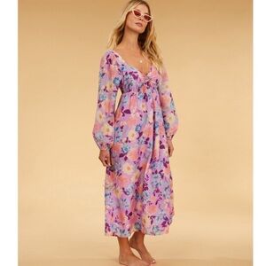 Billabong x The Salty Blonde Paradise Love Midi Dress NWT